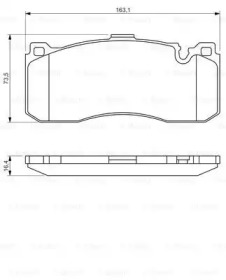 Комплект тормозных колодок BOSCH 0 986 494 428