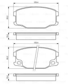 Комплект тормозных колодок BOSCH 0 986 494 442