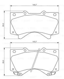 Комплект тормозных колодок BOSCH 0 986 494 449