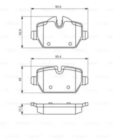 Комплект тормозных колодок BOSCH 0 986 494 461