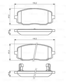 Комплект тормозных колодок BOSCH 0 986 494 491