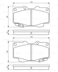 Комплект тормозных колодок BOSCH 0 986 494 497