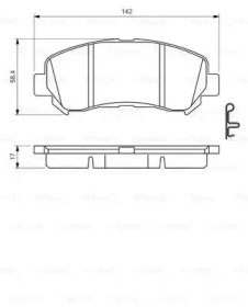 Комплект тормозных колодок BOSCH 0 986 494 501