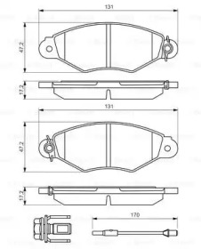 Комплект тормозных колодок BOSCH 0 986 494 507