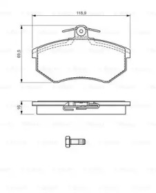 Комплект тормозных колодок BOSCH 0 986 494 544