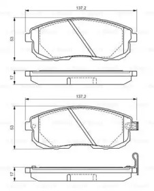 Комплект тормозных колодок BOSCH 0 986 494 546