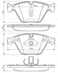 Комплект тормозных колодок BOSCH 0 986 494 549