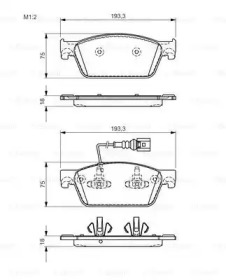 Комплект тормозных колодок BOSCH 0 986 494 553