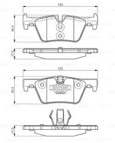 Комплект тормозных колодок BOSCH 0 986 494 554