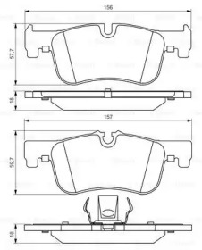 Комплект тормозных колодок BOSCH 0 986 494 561