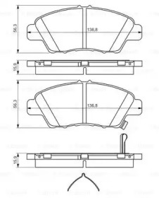 Комплект тормозных колодок BOSCH 0 986 494 562