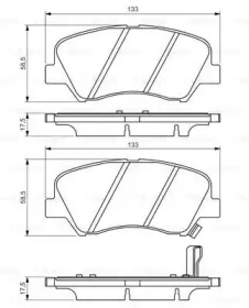 Комплект тормозных колодок BOSCH 0 986 494 563