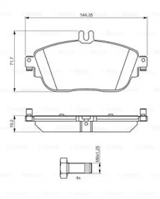 Комплект тормозных колодок BOSCH 0 986 494 662