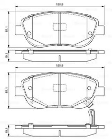 Комплект тормозных колодок BOSCH 0 986 494 682