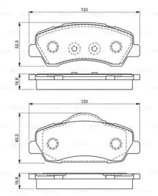 Комплект тормозных колодок BOSCH 0 986 494 713