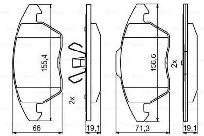 Комплект тормозных колодок BOSCH 0 986 494 877