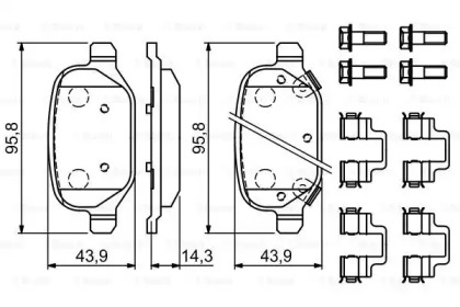 Комплект тормозных колодок BOSCH 0 986 494 935