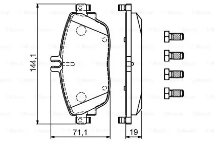 Комплект тормозных колодок BOSCH 0 986 494 937