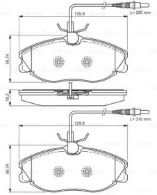 Комплект тормозных колодок BOSCH 0 986 495 001