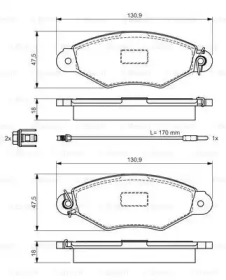 Комплект тормозных колодок BOSCH 0 986 495 011