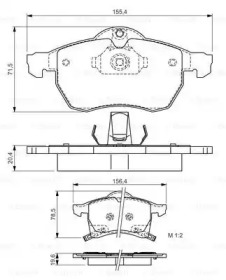 Комплект тормозных колодок BOSCH 0 986 495 012