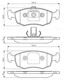 Комплект тормозных колодок BOSCH 0 986 495 016