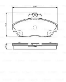 Комплект тормозных колодок BOSCH 0 986 495 018