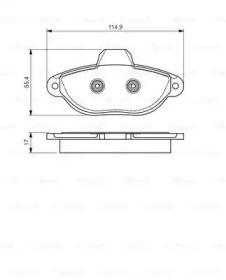 Комплект тормозных колодок BOSCH 0 986 495 033