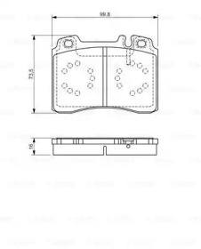 Комплект тормозных колодок BOSCH 0 986 495 057