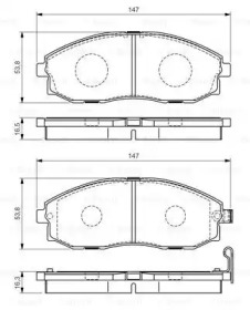 Комплект тормозных колодок BOSCH 0 986 495 065