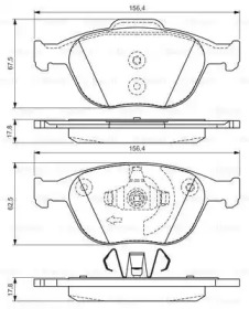 Комплект тормозных колодок BOSCH 0 986 495 066