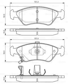 Комплект тормозных колодок BOSCH 0 986 495 067