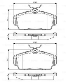 Комплект тормозных колодок BOSCH 0 986 495 070