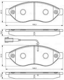 Комплект тормозных колодок BOSCH 0 986 495 096