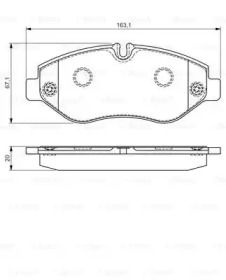 Комплект тормозных колодок BOSCH 0 986 495 113