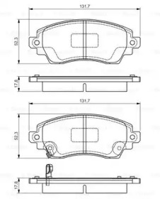 Комплект тормозных колодок BOSCH 0 986 495 132