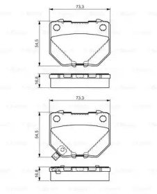 Комплект тормозных колодок BOSCH 0 986 495 137