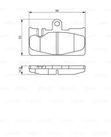 Комплект тормозных колодок BOSCH 0 986 495 139