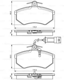 Комплект тормозных колодок BOSCH 0 986 495 142