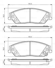 Комплект тормозных колодок BOSCH 0 986 495 149