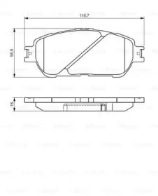 Комплект тормозных колодок BOSCH 0 986 495 160