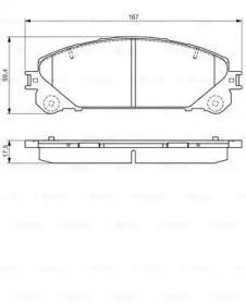 Комплект тормозных колодок BOSCH 0 986 495 169