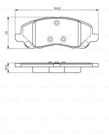 Комплект тормозных колодок BOSCH 0 986 495 170