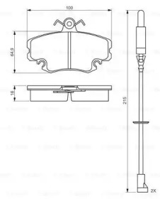 Комплект тормозных колодок BOSCH 0 986 495 212