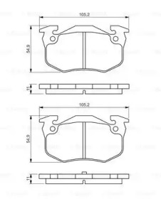 Комплект тормозных колодок BOSCH 0 986 495 236