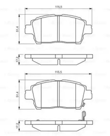 Комплект тормозных колодок BOSCH 0 986 495 242