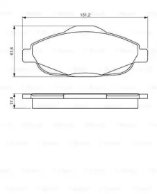 Комплект тормозных колодок BOSCH 0 986 495 266