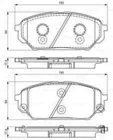 Комплект тормозных колодок BOSCH 0 986 495 310