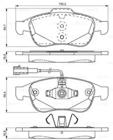 Комплект тормозных колодок BOSCH 0 986 495 312