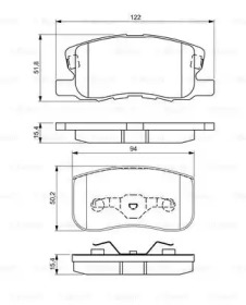 Комплект тормозных колодок BOSCH 0 986 495 313